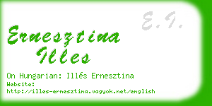 ernesztina illes business card